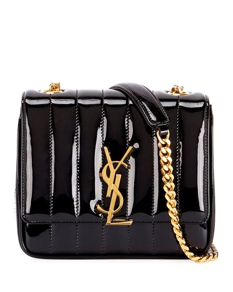 vicky small ysl monogram quilted crossbody bag|Vicky Small Quilted Patent Leather Crossbody .